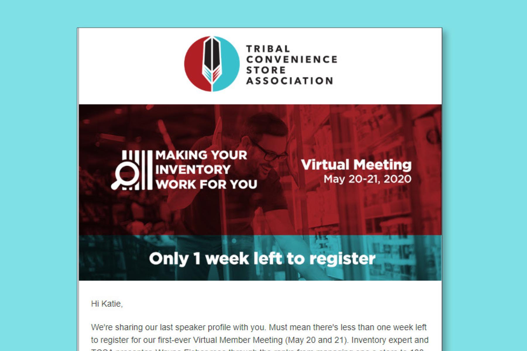 TCSA email marketing template
