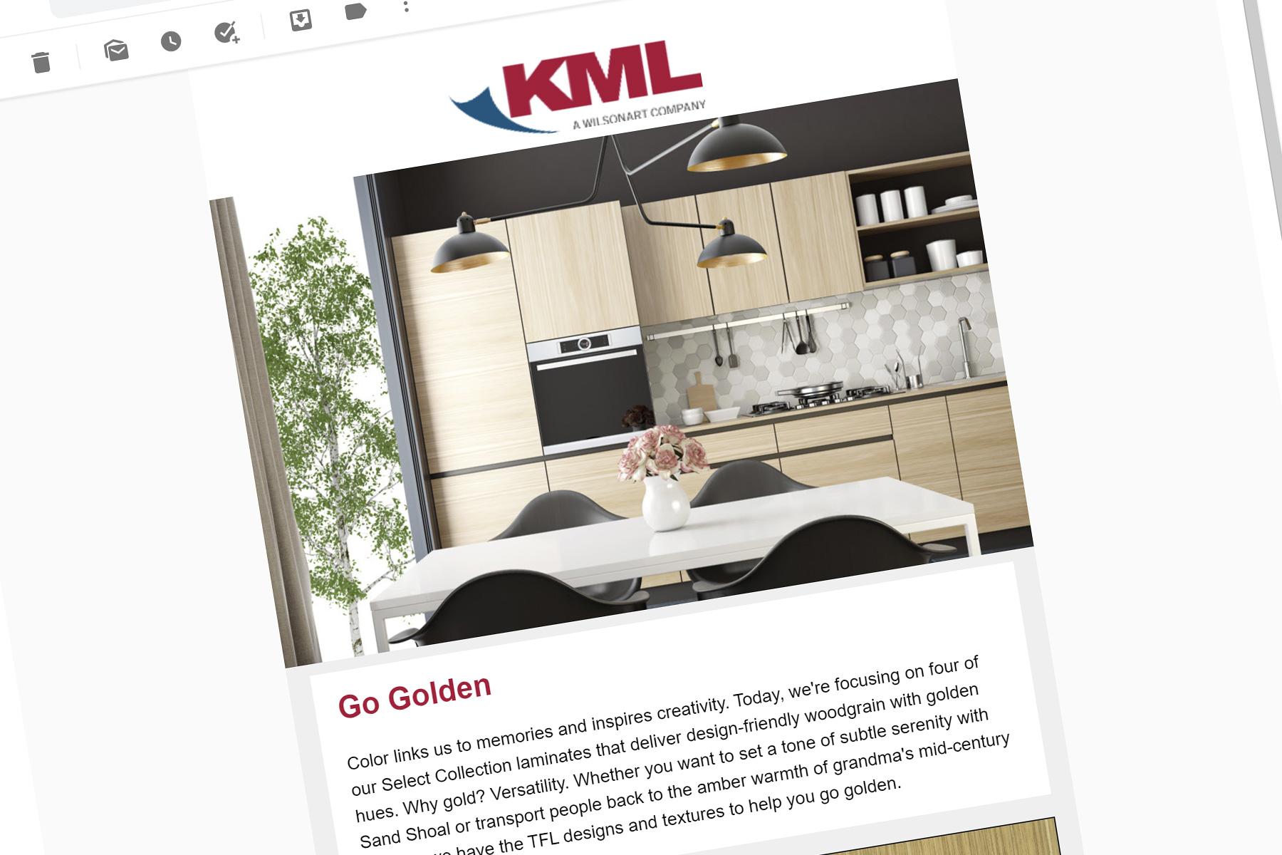 KML Designer Finishes email marketing template