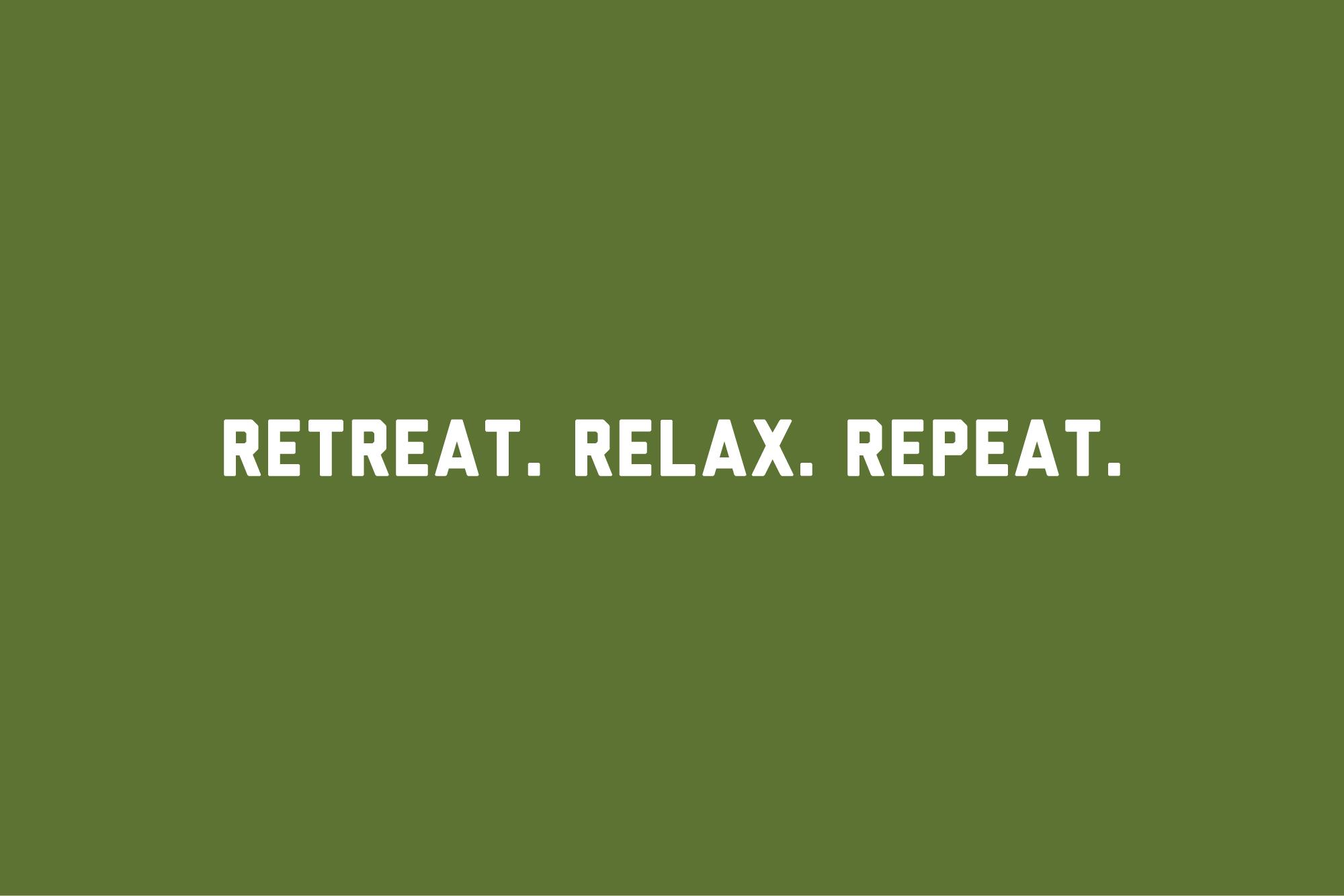 KM Resorts tagline: Retreat. Relax. Repeat.