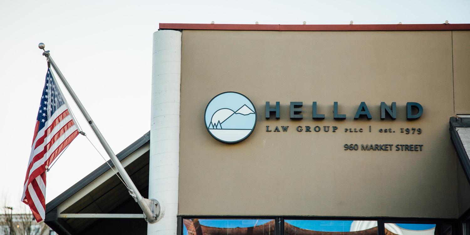 Helland Law Group sign