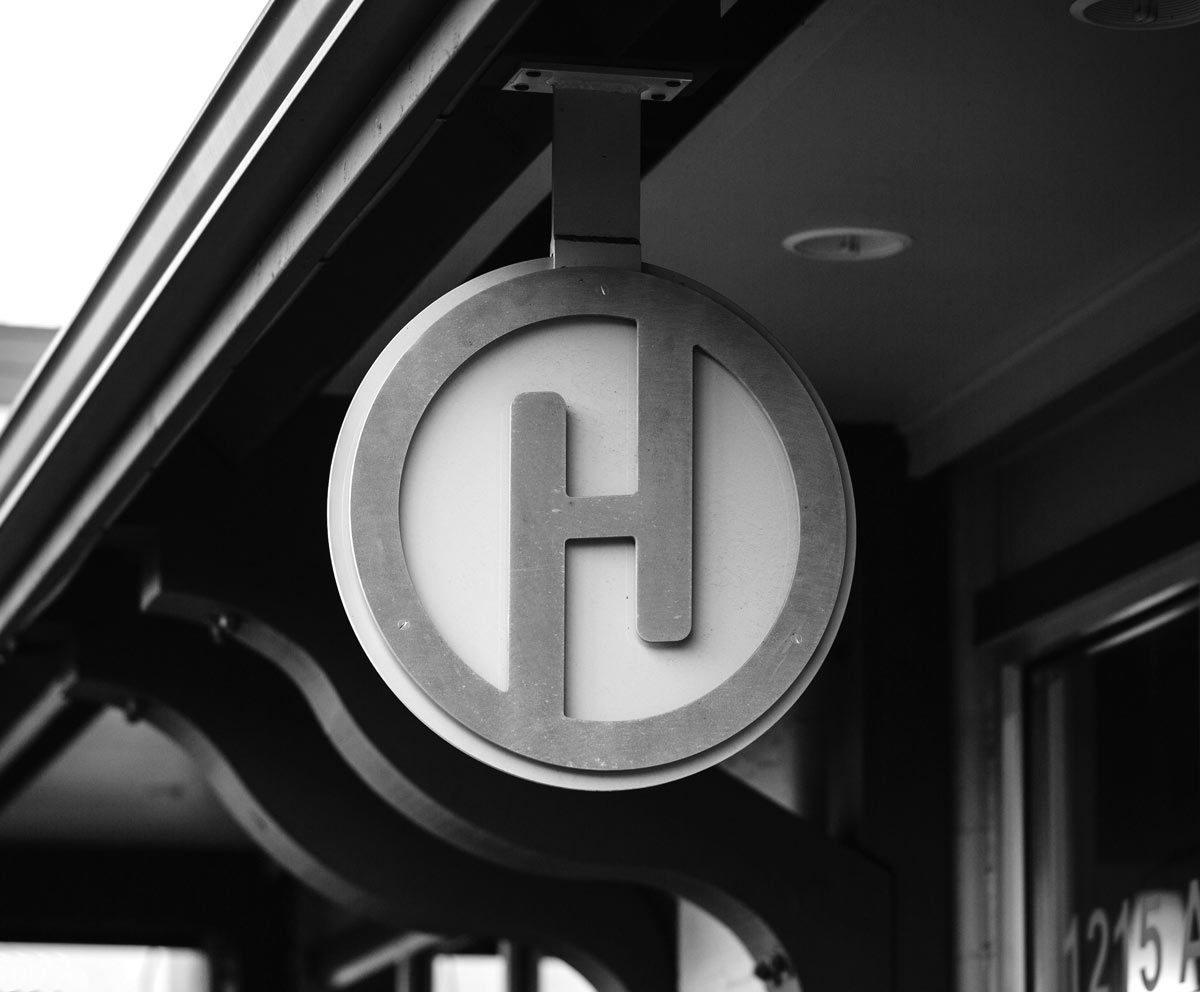 H sign at our office